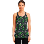 T-Rex And Dino Fossil Pattern Print Women's Racerback Tank Top