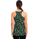 T-Rex And Dino Fossil Pattern Print Women's Racerback Tank Top