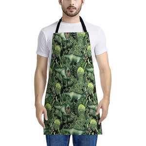 T-Rex Dinosaur And Jurassic Plants Print Apron