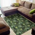 T-Rex Dinosaur And Jurassic Plants Print Floor Mat