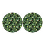 T-Rex Dinosaur And Jurassic Plants Print Car Coasters