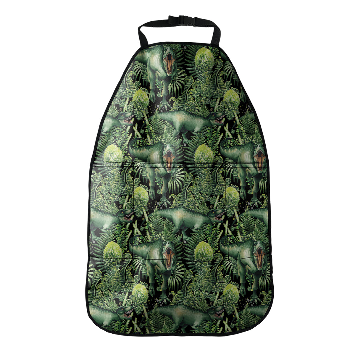 T-Rex Dinosaur And Jurassic Plants Print Car Seat Organizers