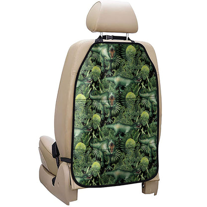 T-Rex Dinosaur And Jurassic Plants Print Car Seat Organizers