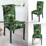 T-Rex Dinosaur And Jurassic Plants Print Dining Chair Slipcover