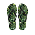 T-Rex Dinosaur And Jurassic Plants Print Flip Flops