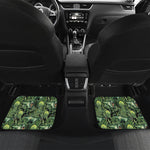 T-Rex Dinosaur And Jurassic Plants Print Front and Back Car Floor Mats