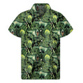 T-Rex Dinosaur And Jurassic Plants Print Men's Short Sleeve Shirt