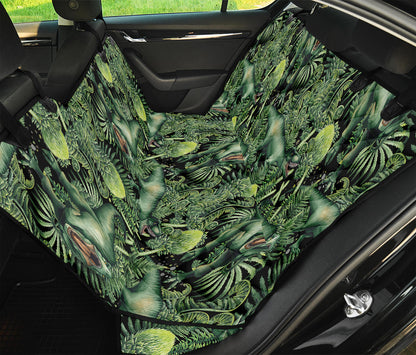 T-Rex Dinosaur And Jurassic Plants Print Pet Car Back Seat Cover