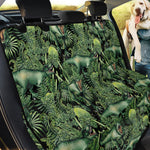 T-Rex Dinosaur And Jurassic Plants Print Pet Car Back Seat Cover