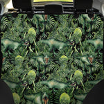 T-Rex Dinosaur And Jurassic Plants Print Pet Car Back Seat Cover