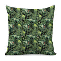 T-Rex Dinosaur And Jurassic Plants Print Pillow Cover
