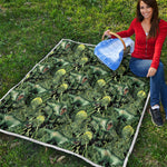 T-Rex Dinosaur And Jurassic Plants Print Quilt