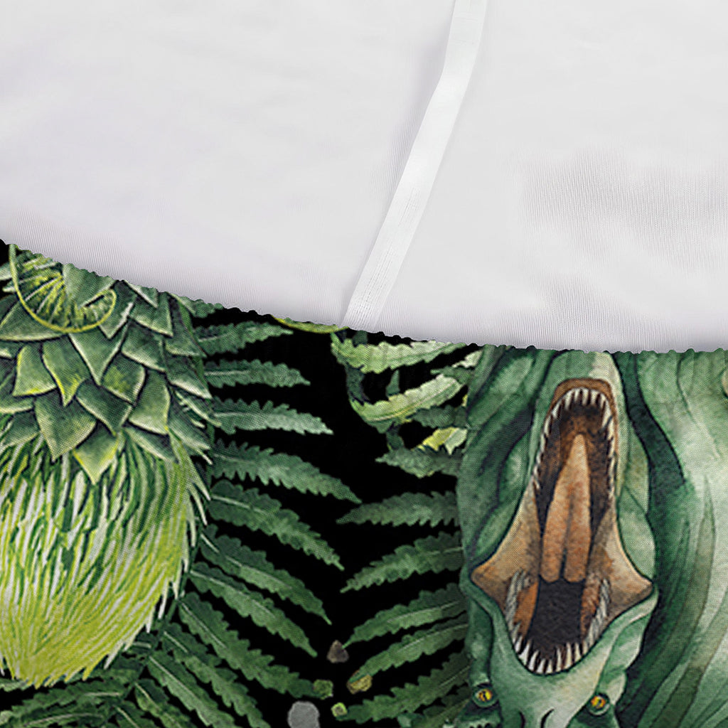 T-Rex Dinosaur And Jurassic Plants Print Sofa Cover