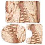 T-Rex Fossil Print 3 Piece Bath Mat Set