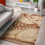 T-Rex Fossil Print Area Rug