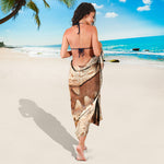 T-Rex Fossil Print Beach Sarong Wrap