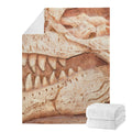 T-Rex Fossil Print Blanket