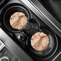 T-Rex Fossil Print Car Coasters
