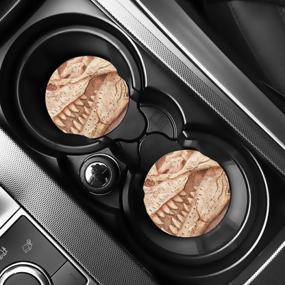 T-Rex Fossil Print Car Coasters