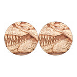 T-Rex Fossil Print Car Coasters