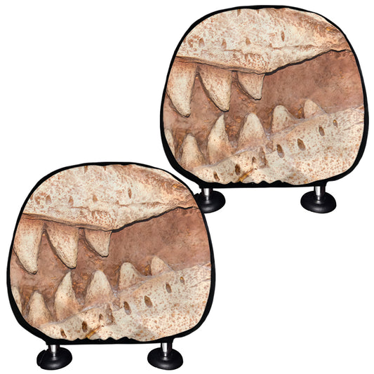 T-Rex Fossil Print Car Headrest Covers