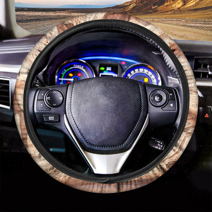 T-Rex Fossil Print Car Steering Wheel Cover