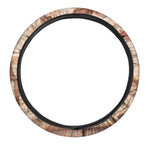 T-Rex Fossil Print Car Steering Wheel Cover