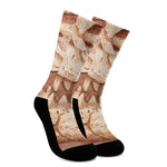T-Rex Fossil Print Crew Socks