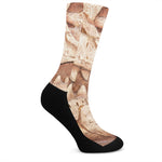 T-Rex Fossil Print Crew Socks