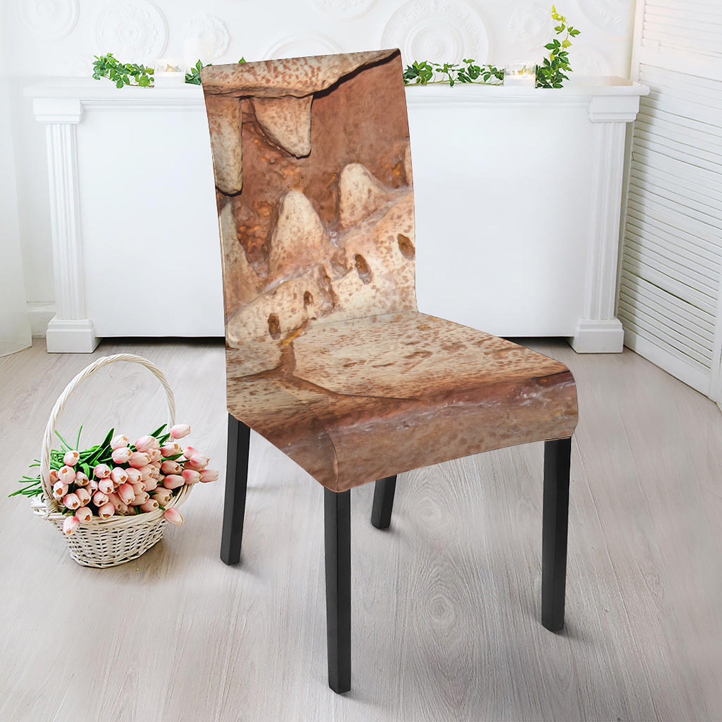 T-Rex Fossil Print Dining Chair Slipcover