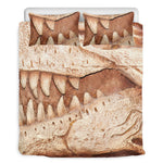 T-Rex Fossil Print Duvet Cover Bedding Set