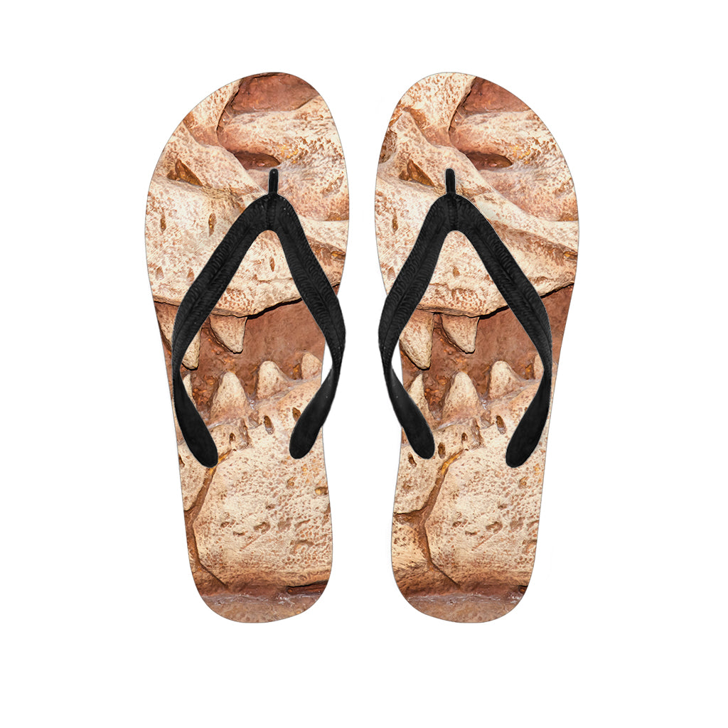 T-Rex Fossil Print Flip Flops