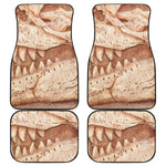 T-Rex Fossil Print Front and Back Car Floor Mats