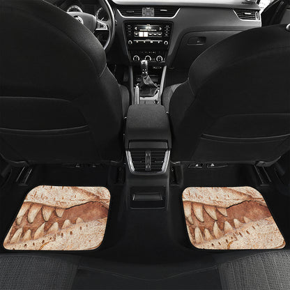 T-Rex Fossil Print Front and Back Car Floor Mats