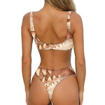 T-Rex Fossil Print Front Bow Tie Bikini
