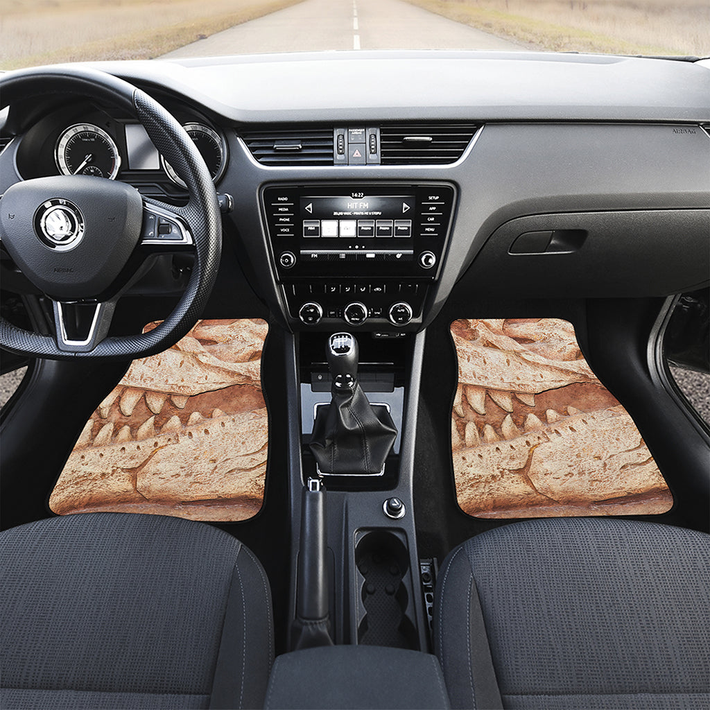 T-Rex Fossil Print Front Car Floor Mats