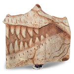 T-Rex Fossil Print Hooded Blanket