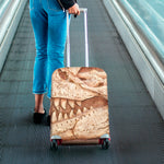 T-Rex Fossil Print Luggage Cover
