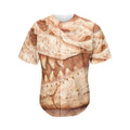 T-Rex Fossil Print Men's Baseball Jersey