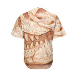 T-Rex Fossil Print Men's Baseball Jersey