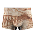 T-Rex Fossil Print Men's Boxer Briefs