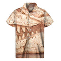 T-Rex Fossil Print Men's Short Sleeve Shirt