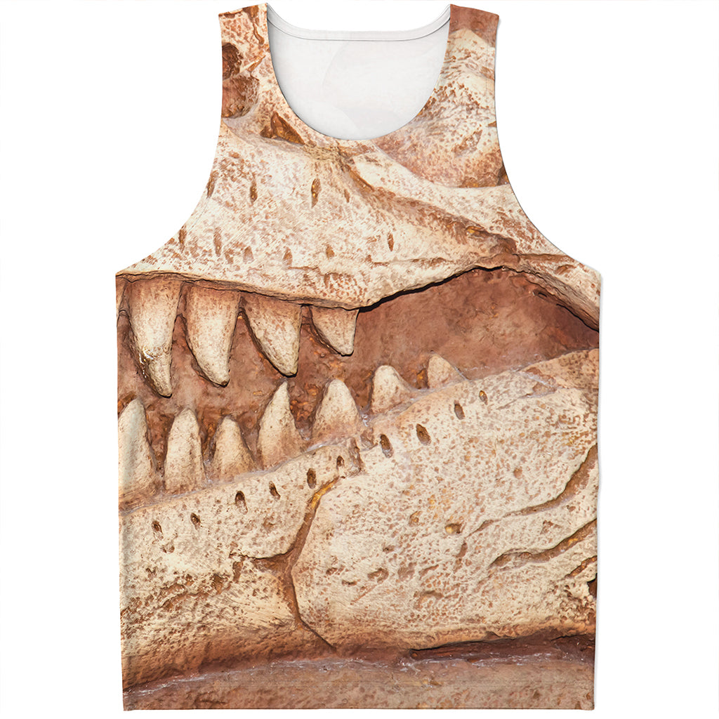 T-Rex Fossil Print Men's Tank Top