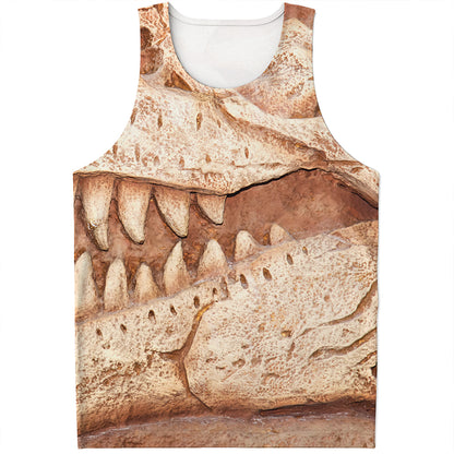 T-Rex Fossil Print Men's Tank Top