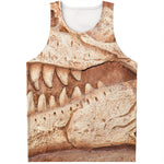 T-Rex Fossil Print Men's Tank Top