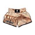 T-Rex Fossil Print Muay Thai Boxing Shorts