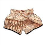 T-Rex Fossil Print Muay Thai Boxing Shorts
