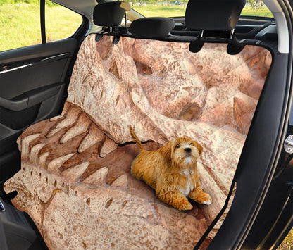 T-Rex Fossil Print Pet Car Back Seat Cover
