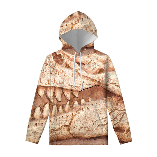 T-Rex Fossil Print Pullover Hoodie