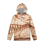 T-Rex Fossil Print Pullover Hoodie